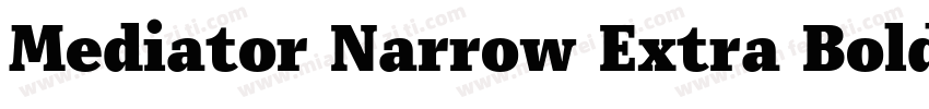 Mediator Narrow Extra Bold字体转换